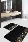 Set di 2 Tappetini da bagno antiscivolo Cansu BPS232 Rectangle Multicolore, 100 x 60 cm / 60 x 50 cm