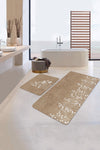 Set di 2 Tappetini da bagno antiscivolo Cansu BPS233 Rectangle Multicolore, 100 x 60 cm / 60 x 50 cm