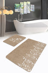 Set di 2 Tappetini da bagno antiscivolo Cansu BPS233 Rectangle Multicolore, 100 x 60 cm / 60 x 50 cm (1)