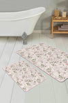 Hillkar Global Set di 2 Tappetini da bagno antiscivolo Cansu BPS234 Rectangle Multicolore, 100 x 60 cm / 60 x 50 cm