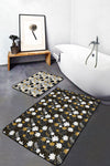 Set di 2 Tappetini da bagno antiscivolo Cansu BPS235 Rectangle Multicolore, 100 x 60 cm / 60 x 50 cm