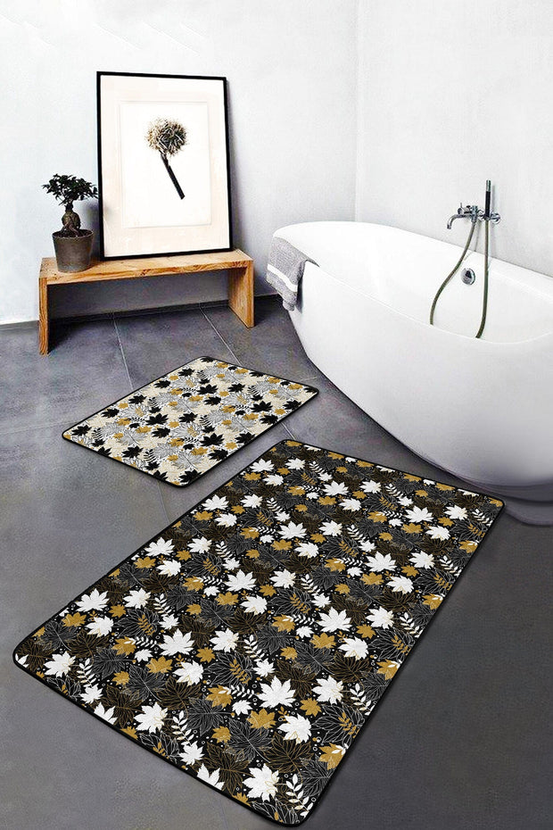 Set di 2 Tappetini da bagno antiscivolo Cansu BPS235 Rectangle Multicolore, 100 x 60 cm / 60 x 50 cm