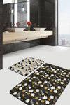 Set di 2 Tappetini da bagno antiscivolo Cansu BPS235 Rectangle Multicolore, 100 x 60 cm / 60 x 50 cm (2)