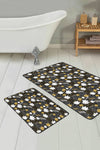 Set di 2 Tappetini da bagno antiscivolo Cansu BPS236 Rectangle Multicolore, 100 x 60 cm / 60 x 50 cm