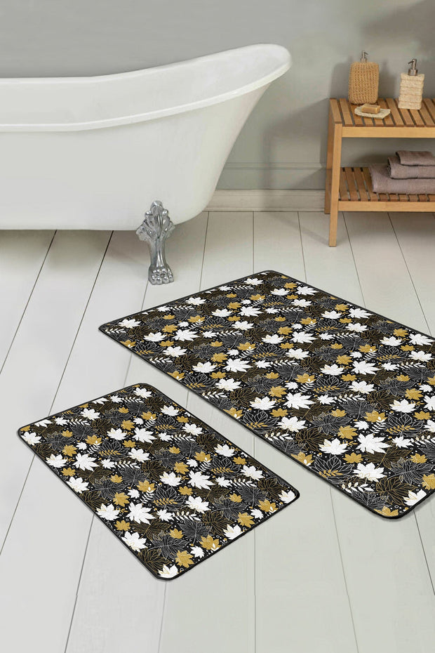 Set di 2 Tappetini da bagno antiscivolo Cansu BPS236 Rectangle Multicolore, 100 x 60 cm / 60 x 50 cm