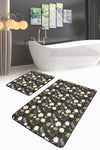 Set di 2 Tappetini da bagno antiscivolo Cansu BPS236 Rectangle Multicolore, 100 x 60 cm / 60 x 50 cm (1)