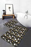 Set di 2 Tappetini da bagno antiscivolo Cansu BPS236 Rectangle Multicolore, 100 x 60 cm / 60 x 50 cm (2)
