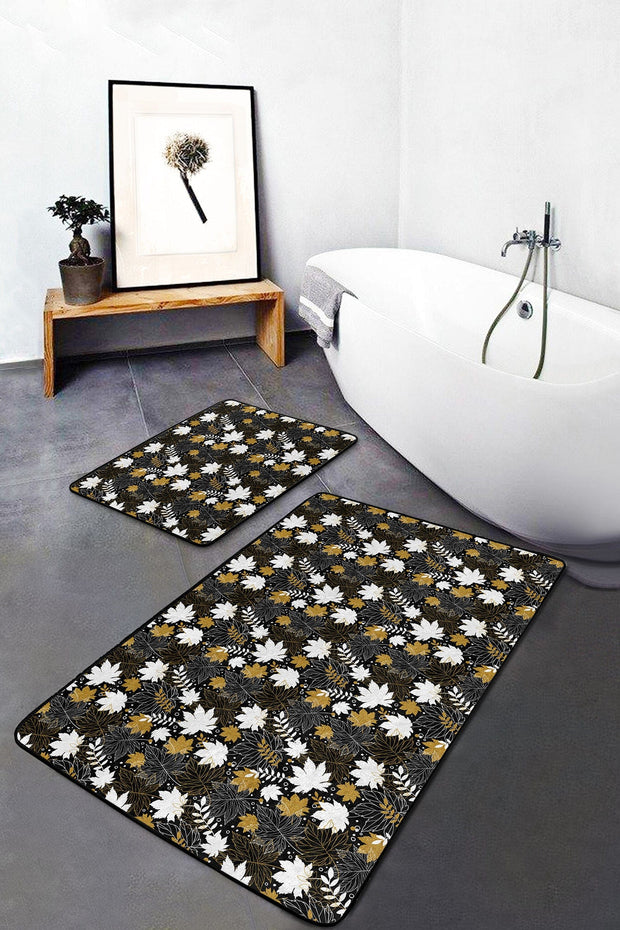 Set di 2 Tappetini da bagno antiscivolo Cansu BPS236 Rectangle Multicolore, 100 x 60 cm / 60 x 50 cm (2)