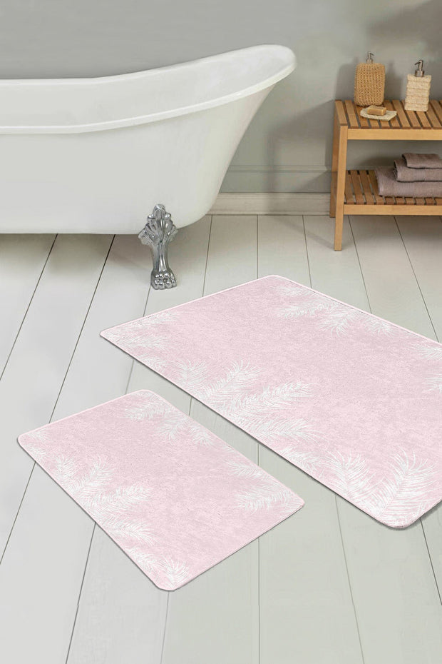Set di 2 Tappetini da bagno antiscivolo Cansu BPS238 Rectangle Multicolore, 100 x 60 cm / 60 x 50 cm