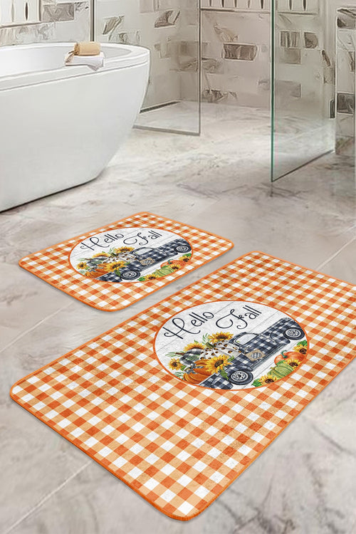 Set di 2 Tappetini da bagno antiscivolo Caria BPS395 Rectangle Multicolore, 100 x 60 cm / 60 x 50 cm (1)