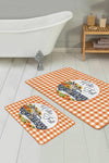 Set di 2 Tappetini da bagno antiscivolo Caria BPS395 Rectangle Multicolore, 100 x 60 cm / 60 x 50 cm (2)