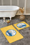 Set di 2 Tappetini da bagno antiscivolo Caria BPS396 Rectangle Multicolore, 100 x 60 cm / 60 x 50 cm (2)
