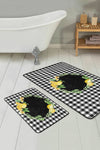 Set di 2 Tappetini da bagno antiscivolo Caria BPS398 Rectangle Multicolore, 100 x 60 cm / 60 x 50 cm (1)