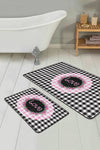 Set di 2 Tappetini da bagno antiscivolo Caria BPS401 Rectangle Multicolore, 100 x 60 cm / 60 x 50 cm (1)
