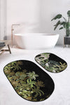 Set di 2 Tappetini da bagno antiscivolo Cemre BPS617 Oval Multicolore, 100 x 60 cm / 60 x 50 cm (1)