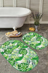Set di 2 Tappetini da bagno antiscivolo Cemre BPS620 Oval Multicolore, 100 x 60 cm / 60 x 50 cm