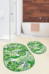 Set di 2 Tappetini da bagno antiscivolo Cemre BPS620 Oval Multicolore, 100 x 60 cm / 60 x 50 cm (1)