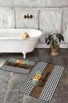 Set di 2 Tappetini da bagno antiscivolo Ceylan BPS407 Rectangle Multicolore, 100 x 60 cm / 60 x 50 cm