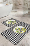 Set di 2 Tappetini da bagno antiscivolo Ceylan BPS408 Rectangle Multicolore, 100 x 60 cm / 60 x 50 cm (1)