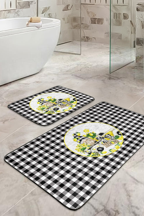 Set di 2 Tappetini da bagno antiscivolo Ceylan BPS408 Rectangle Multicolore, 100 x 60 cm / 60 x 50 cm (1)