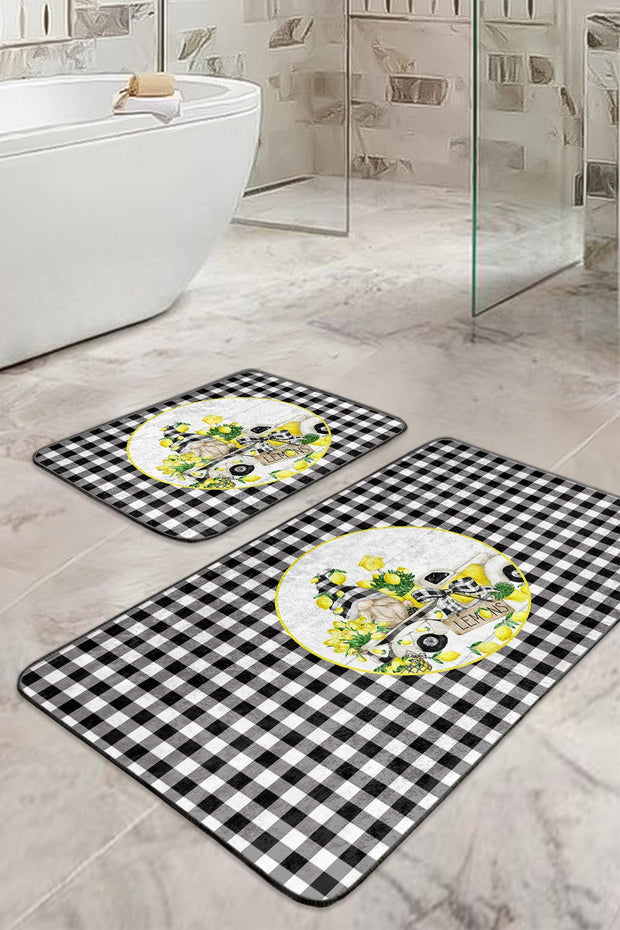 Set di 2 Tappetini da bagno antiscivolo Ceylan BPS408 Rectangle Multicolore, 100 x 60 cm / 60 x 50 cm (1)