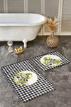 Set di 2 Tappetini da bagno antiscivolo Ceylan BPS408 Rectangle Multicolore, 100 x 60 cm / 60 x 50 cm (2)