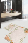 Set di 2 Tappetini da bagno antiscivolo Cicek BPS476 Rectangle Multicolore, 100 x 60 cm / 60 x 50 cm