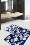 Set di 2 Tappetini da bagno antiscivolo Cicek BPS478 Rectangle Multicolore, 100 x 60 cm / 60 x 50 cm (1)
