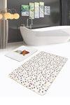 Set di 2 Tappetini da bagno antiscivolo Cicek BPS483 Multicolore, 100 x 60 cm / 60 x 50 cm (2)