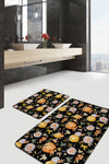 Set di 2 Tappetini da bagno antiscivolo Damla BPS248 Rectangle Multicolore, 100 x 60 cm / 60 x 50 cm