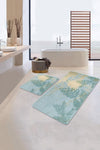 Set di 2 Tappetini da bagno antiscivolo Damla BPS249 Rectangle Multicolore, 100 x 60 cm / 60 x 50 cm (1)
