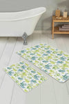 Set di 2 Tappetini da bagno antiscivolo Damla BPS250 Rectangle Multicolore, 100 x 60 cm / 60 x 50 cm