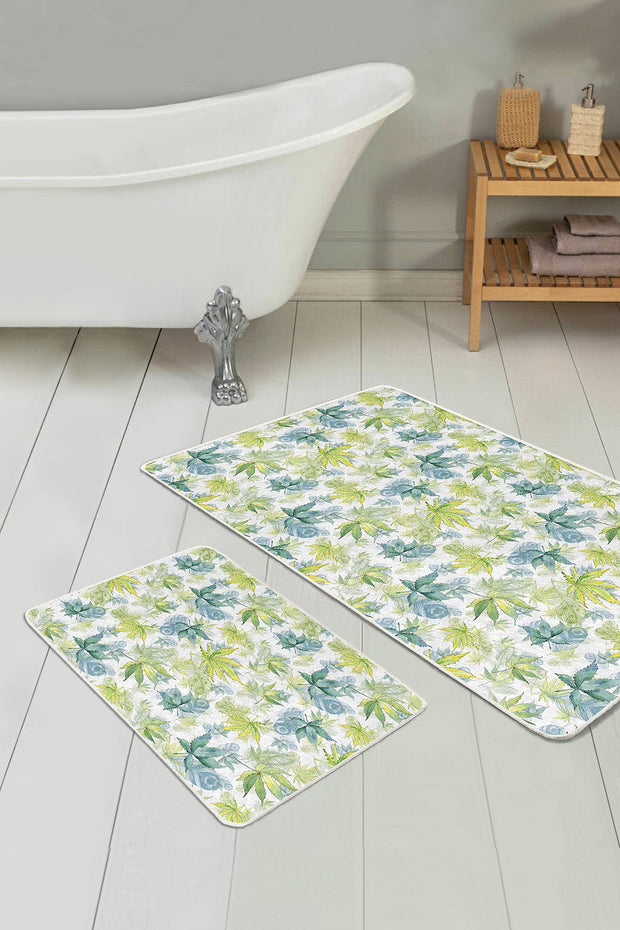 Set di 2 Tappetini da bagno antiscivolo Damla BPS250 Rectangle Multicolore, 100 x 60 cm / 60 x 50 cm