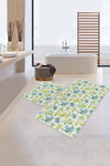 Set di 2 Tappetini da bagno antiscivolo Damla BPS250 Rectangle Multicolore, 100 x 60 cm / 60 x 50 cm (1)