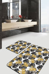 Set di 2 Tappetini da bagno antiscivolo Damla BPS251 Rectangle Multicolore, 100 x 60 cm / 60 x 50 cm