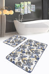 Set di 2 Tappetini da bagno antiscivolo Damla BPS255 Rectangle Multicolore, 100 x 60 cm / 60 x 50 cm (2)