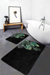 Set di 2 Tappetini da bagno antiscivolo Damla BPS256 Rectangle Multicolore, 100 x 60 cm / 60 x 50 cm