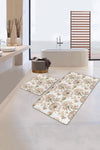 Set di 2 Tappetini da bagno antiscivolo Defne BPS257 Rectangle Multicolore, 100 x 60 cm / 60 x 50 cm (1)