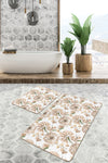 Set di 2 Tappetini da bagno antiscivolo Defne BPS257 Rectangle Multicolore, 100 x 60 cm / 60 x 50 cm (2)