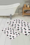 Set di 2 Tappetini da bagno antiscivolo Deniz BPS294 Rectangle Multicolore, 100 x 60 cm / 60 x 50 cm (2)
