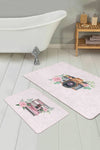 Set di 2 Tappetini da bagno antiscivolo Deniz BPS297 Rectangle Multicolore, 100 x 60 cm / 60 x 50 cm (2)