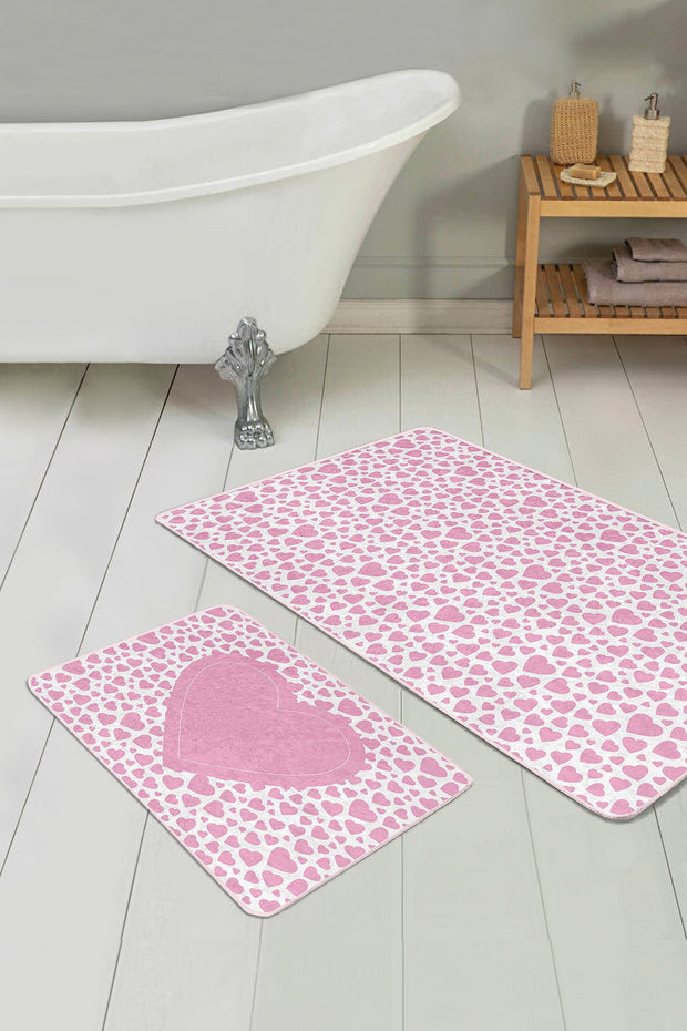 Set di 2 Tappetini da bagno antiscivolo Deniz BPS299 Rectangle Multicolore, 100 x 60 cm / 60 x 50 cm (2)