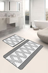 Set di 2 Tappetini da bagno antiscivolo Derya BPS453 Rectangle Multicolore, 100 x 60 cm / 60 x 50 cm (2)