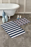 Set di 2 Tappetini da bagno antiscivolo Derya BPS455 Rectangle Multicolore, 100 x 60 cm / 60 x 50 cm (1)