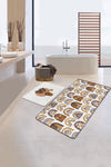 Set di 2 Tappetini da bagno antiscivolo Derya BPS456 Rectangle Multicolore, 100 x 60 cm / 60 x 50 cm (2)