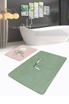 Set di 2 Tappetini da bagno antiscivolo Derya BPS459 Rectangle Multicolore, 100 x 60 cm / 60 x 50 cm