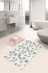 Set di 2 Tappetini da bagno antiscivolo Derya BPS460 Rectangle Multicolore, 100 x 60 cm / 60 x 50 cm