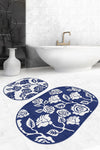 Set di 2 Tappetini da bagno antiscivolo Devin BPS612 Oval Multicolore, 100 x 60 cm / 60 x 50 cm (2)