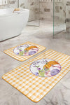 Set di 2 Tappetini da bagno antiscivolo Dicle BPS409 Rectangle Multicolore, 100 x 60 cm / 60 x 50 cm (2)