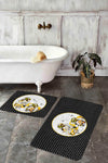 Set di 2 Tappetini da bagno antiscivolo Dicle BPS410 Rectangle Multicolore, 100 x 60 cm / 60 x 50 cm
